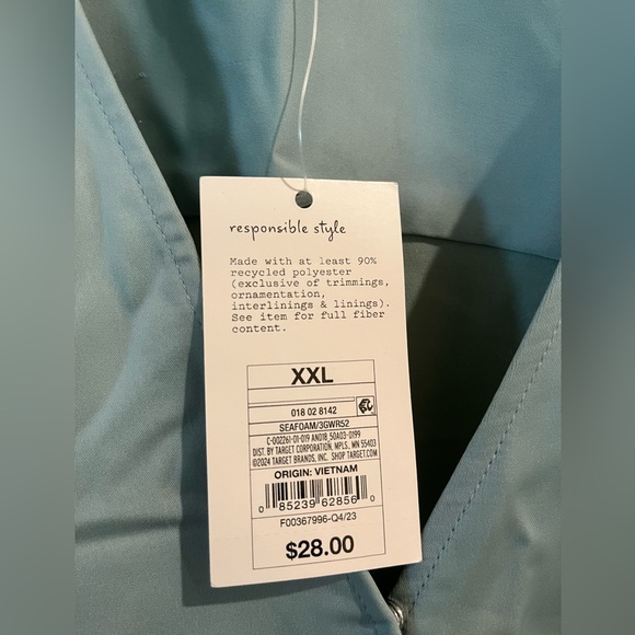 A New Day Seafoam Green Blouse with cross over front - size XXL - Picture 9 of 10